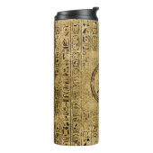 Monogram Egyptische goudhiërogliefen Thermosbeker (Gedraaid links)