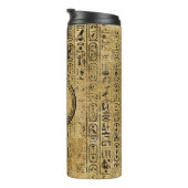 Monogram Egyptische goudhiërogliefen Thermosbeker (Geroteerd rechts)