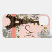 Monogram Eiffel Tower Parisian Case-Mate iPhone Case (Achterkant (horizontaal))