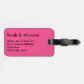 Monogram Eiffeltoren met streep / Frans Roos Bagagelabel (Achterkant horizontaal)