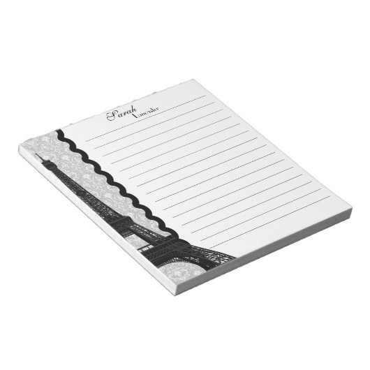 Monogram Eiffeltower Note Pad Notitieblok (Schuin)