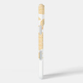 Monogram Eigen naam Gold Skelet Wit Case-Mate iPhone Case (Achterkant / Rechts)