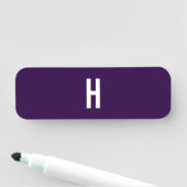 Monogram Eigen Naam Initiaal Minimalistisch Midder Naamplaatje (In situ)