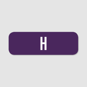 Monogram Eigen Naam Initiaal Minimalistisch Midder Naamplaatje