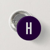 Monogram Eigen Naam Initiaal Minimalistisch Midder Ronde Button 3,2 Cm (Voorkant /achterkant)