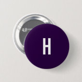 Monogram Eigen Naam Initiaal Minimalistisch Midder Ronde Button 5,7 Cm (Voorkant /achterkant)