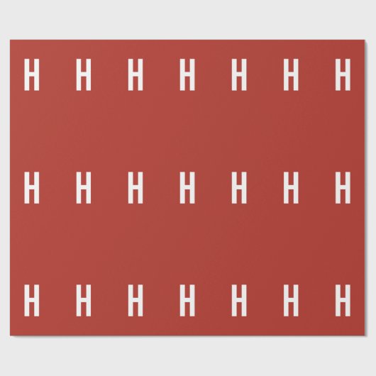 Monogram Eigen Naam Initiaal Minimalistische Bakst Cadeaupapier (Vlak)