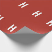 Monogram Eigen Naam Initiaal Minimalistische Bakst Cadeaupapier (Hoek)