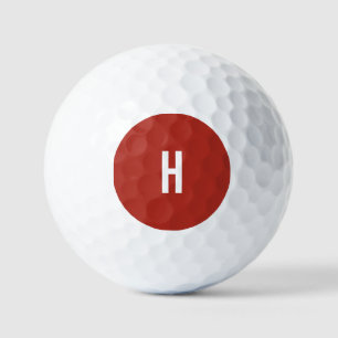 Monogram Eigen Naam Initiaal Minimalistische Bakst Golfballen