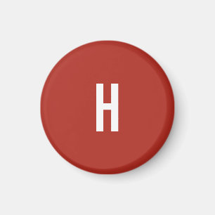 Monogram Eigen Naam Initiaal Minimalistische Bakst Magneet