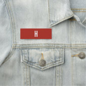 Monogram Eigen Naam Initiaal Minimalistische Bakst Naamplaatje (In situ)