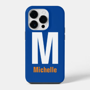 Monogram Eigen Naam Initiaal Modern Eenvoudig Mini iPhone 14 Plus Hoesje
