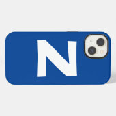 Monogram Eigen Naam Initiaal Modern Eenvoudig Mini iPhone Hoesje (Achterkant horizontaal)
