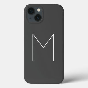 Monogram Eigen naam Initiaal Modern Plain Minimali Case-Mate iPhone Case