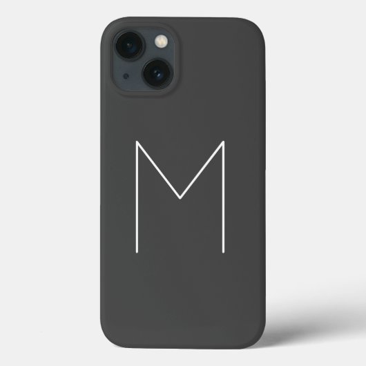 Monogram Eigen naam Initiaal Modern Plain Minimali Case-Mate iPhone Case (Achterkant)