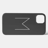 Monogram Eigen naam Initiaal Modern Plain Minimali Case-Mate iPhone Case (Achterkant (horizontaal))