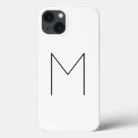 Monogram Eigen naam Initiaal Modern Plain Minimali