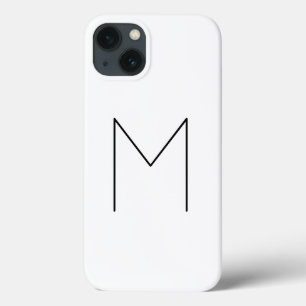 Monogram Eigen naam Initiaal Modern Plain Minimali Case-Mate iPhone Case