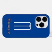 Monogram Eigen naam Initiaal Modern Plain Minimali Case-Mate iPhone Case (Achterkant (horizontaal))