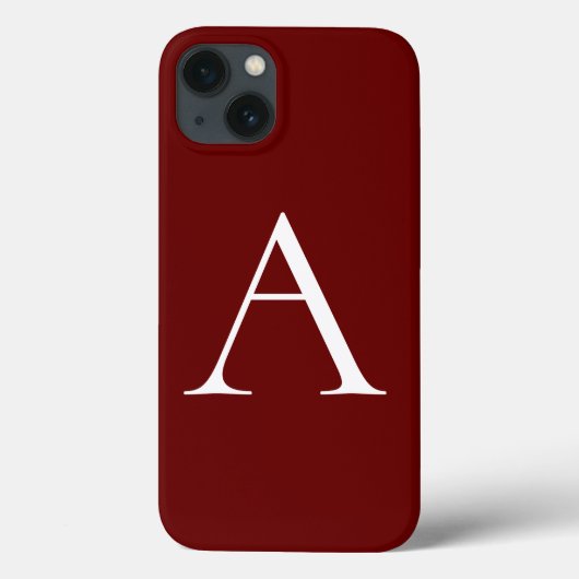 Monogram Eigen naam Initiaal Modern Plain Minimali Case-Mate iPhone Case (Achterkant)