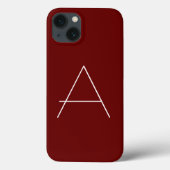 Monogram Eigen naam Initiaal Modern Plain Minimali Case-Mate iPhone Case (Achterkant)