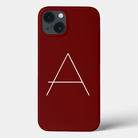 Monogram Eigen naam Initiaal Modern Plain Minimali Case-Mate iPhone Case (Achterkant)