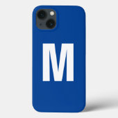 Monogram Eigen naam Initiaal Modern Plain Minimali Case-Mate iPhone Case (Achterkant)