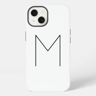 Monogram Eigen naam Initiaal Modern Plain Minimali iPhone 13 Hoesje