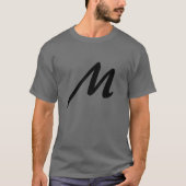 Monogram Eigen naam Initiaal Modern Plain Minimali T-shirt (Voorkant)