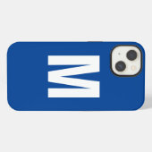 Monogram Eigen Naam Initiaal Modern Sober Minimali iPhone Hoesje (Achterkant horizontaal)