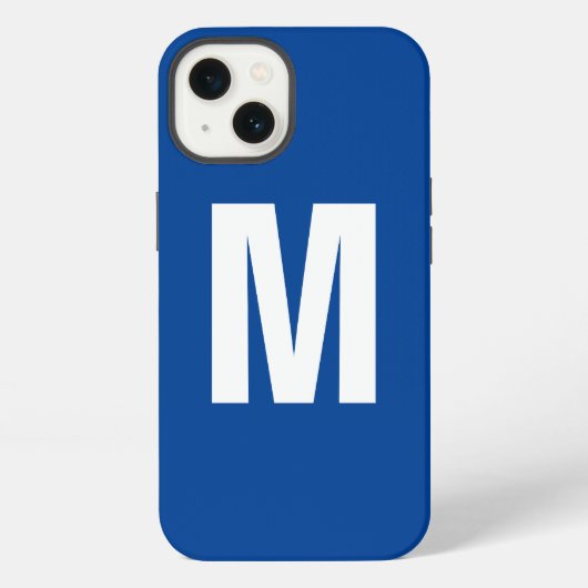 Monogram Eigen Naam Initiaal Modern Sober Minimali iPhone Hoesje (Achterkant)