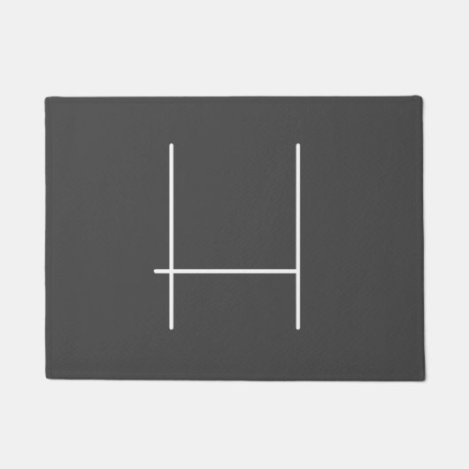 Monogram Eigen naam Initiaal Moderne Minimale Grij Deurmat (Voorkant)