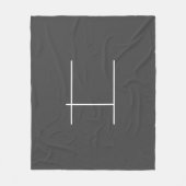 Monogram Eigen naam Initiaal Moderne Minimale Grij Fleece Deken (Voorkant)