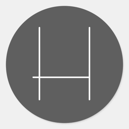 Monogram Eigen naam Initiaal Moderne Minimale Grij Ronde Sticker (Voorkant)