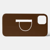 Monogram Eigen naam Initiaal  Parisian Brown Case-Mate iPhone Case (Achterkant (horizontaal))