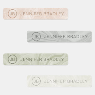 Monogram Eigen naam Kleding Labels Marmer