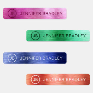 Monogram Eigen naam Kleding Labels Metallic