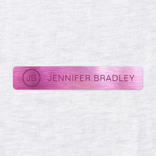 Monogram Eigen naam Kleding Labels Metallic (Design 1)