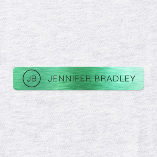Monogram Eigen naam Kleding Labels Metallic (Design 2)