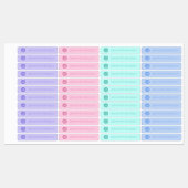 Monogram Eigen naam Kleding Labels Pastel Paars (Vel)