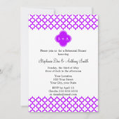 Monogram Electric Paars Quatrefoil Patroon Kaart (Voorkant)