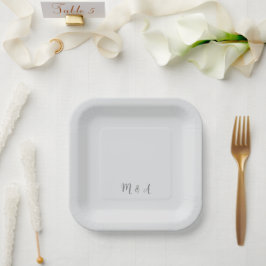 Monogram Elegant 25e Jubileum Papieren Bordje