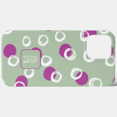 Monogram Elegant Abstract Salie cirkels Patroon Case-Mate iPhone Case (Achterkant (horizontaal))