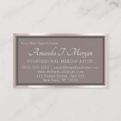 Monogram Elegant Afspraak Roos Bloemen Lijst Visitekaartje (Achterkant)