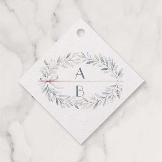 Monogram Elegant Bedankjes Labels (Achterkant)