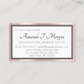 Monogram Elegant Benoeming Gray Roos Dusty Blue Visitekaartje (Achterkant)