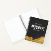 Monogram Elegant Black Artist Sketchbook Notitieboek (Binnen)