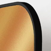 Monogram Elegant Black Marble & Copper Folie Pickleball Paddle (Links Detail)