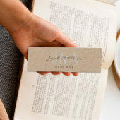 monogram elegant bladwijzer bruiloft mini visitekaartje