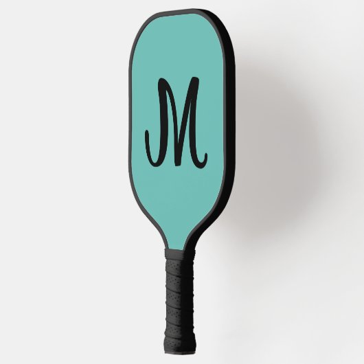 MONOGRAM ELEGANT BLAUW SCRIPT PICKLEBALL PADDLE (Links)